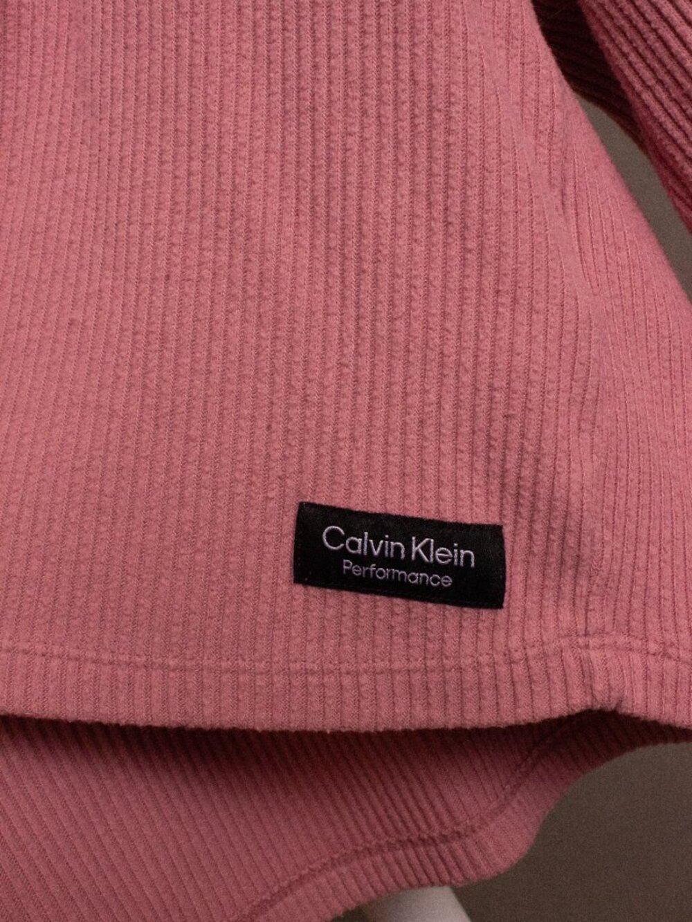 Calvin Klein Ribbed V-Neck Workout Top - Picture 2 of 5